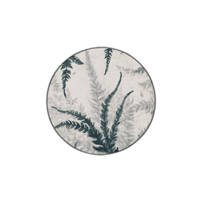 Silky Soft Plush Gray Area Rug, Round 3'