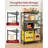 Storage Shelves - 4-Tier Spacious Shelf Organizer with Hooks & Leveling Feet, Easy to Assemble, Rust-Resistant Garage Shelving for Kitchen, Pantry, Bedroom, 33.2" x 12.7" x 57.3", Black-113186273-113186285