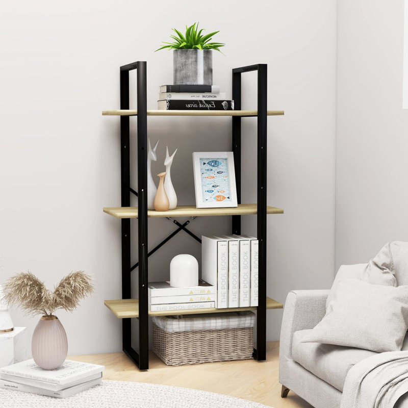 Storage Shelf 23.6"x11.8"x41.3" Engineered Wood, Oak