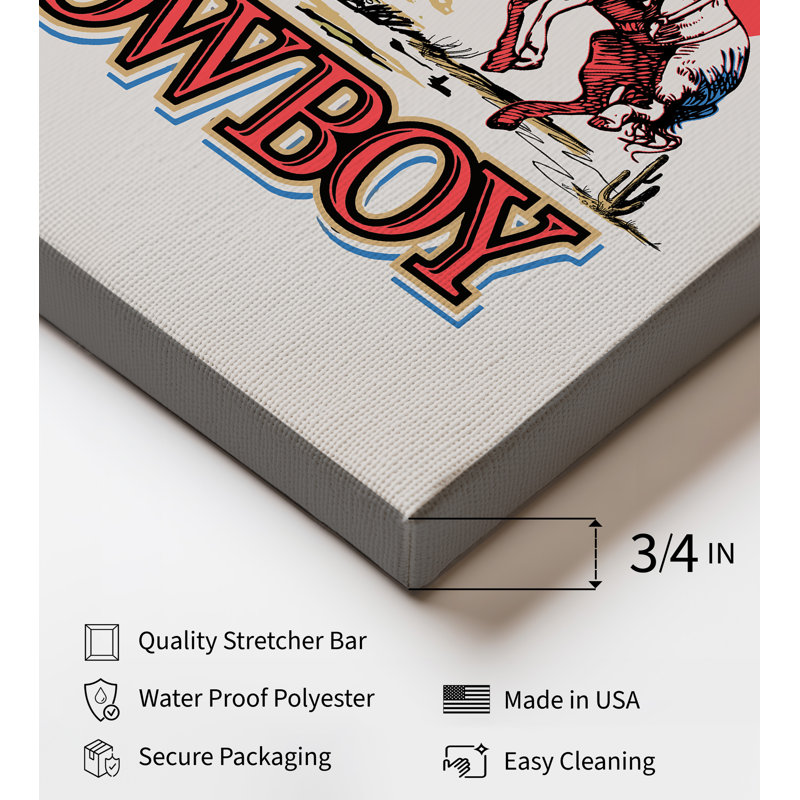 The Original Cowboy No2, Unframed, Canvas, 08"H x 10"W