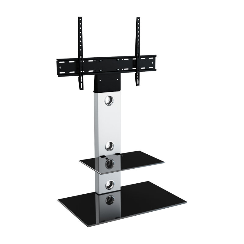 Alianna TV Stand for TVs up to 65", Silver/Black
