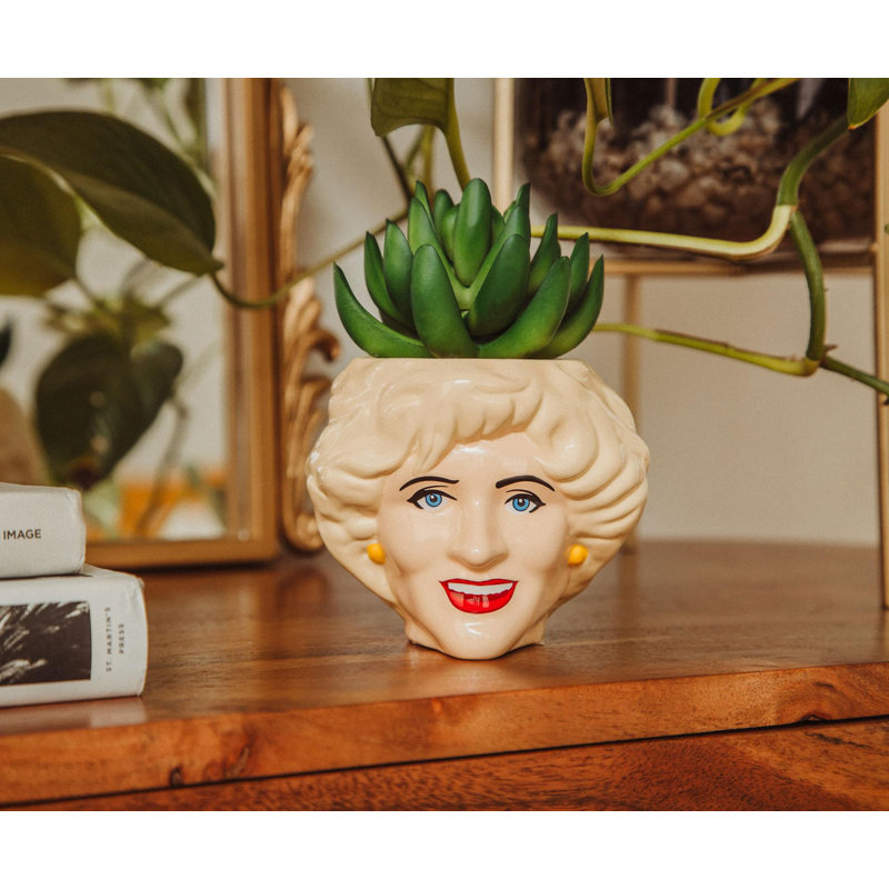 Mini pot à fleurs en céramique 3 pouces The Golden Girls Rose