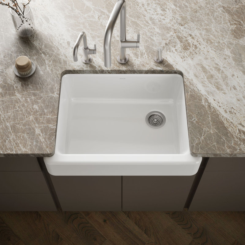 Whitehaven® 30" L x 22" W Farmhouse Kitchen Sink, White
