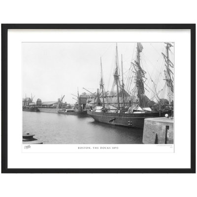 Boston, the Docks 1893 1 Piece Single Picture Frame Wall Art