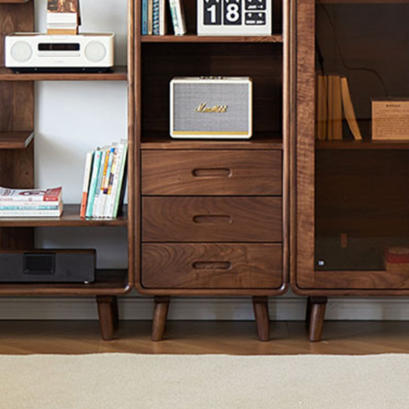 American style solid wood practical bookcase
