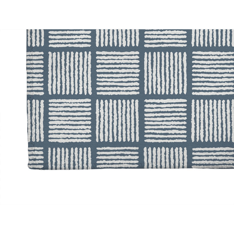 Tapis d'extérieur antidérapant Tally Blocks, Tapis de couloir 2 pi 6 po x 8 pi