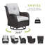 Chaises berçantes d'extérieur en osier avec coussins Tonry-9681081-9681080