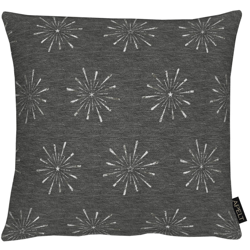 Brais Square Cushion, 39cm H x 39cm W, Gray/Silver, Polyester/Polyfill