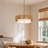 Maskell 4-Light 18" Wide Natural Rope Pendant Chandelier in Brass-1962838370