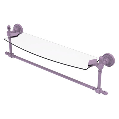 Tablette de meuble-lavabo en verre rétro Dot Collection avec barre à serviettes intégrée RD