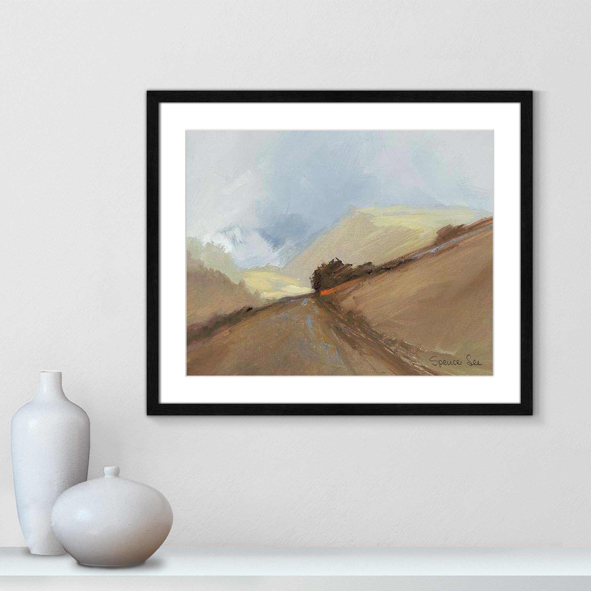 Heaven And Earth II by Spencer Lee, 21.5" H x 25.5" W x 0.75" D, Black Framed
