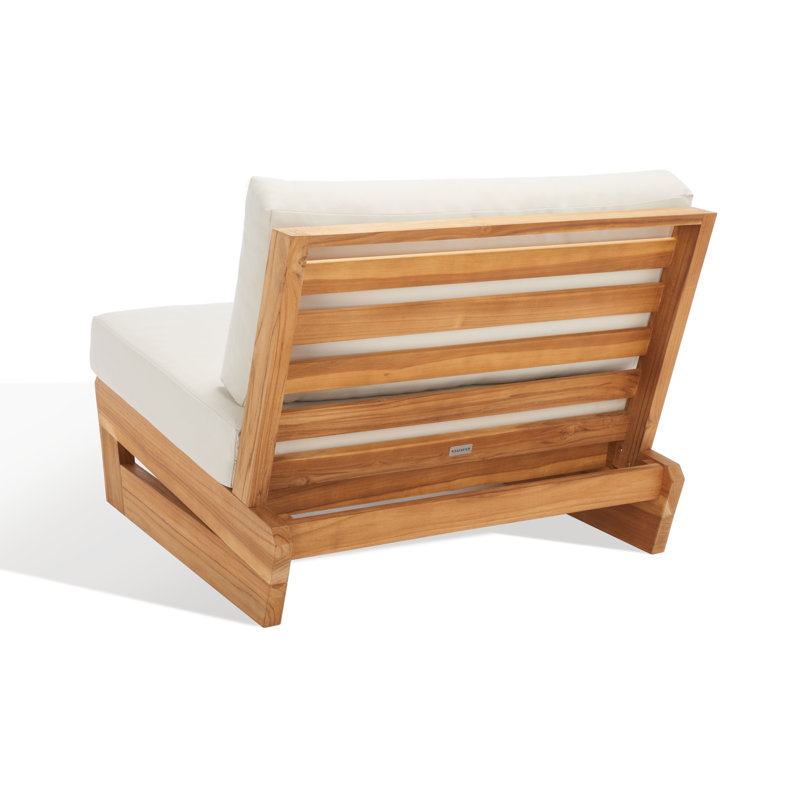 Brazilian Teak Patio Chair, Beige