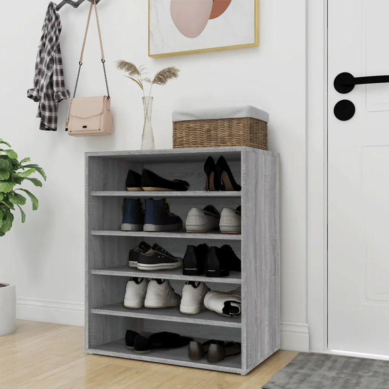 Shoe Cabinet Engineered Wood, Grey Sonoma