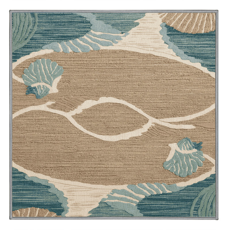  Tapis lavable Coastal Retreat, Carré 3 pi