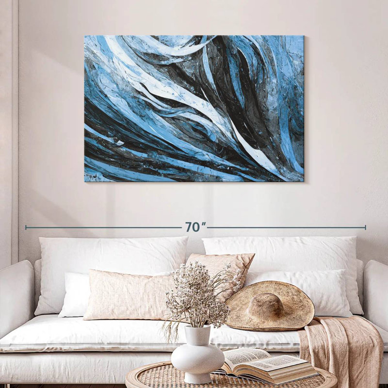 Brise bleue abstraite