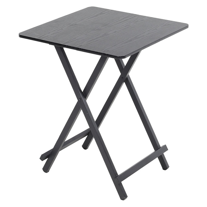 Celestyn Square Wood Metal Folding Outdoor Bistro Table , cm W cm D, 75cm H x 60cm L x 60cm W, Black