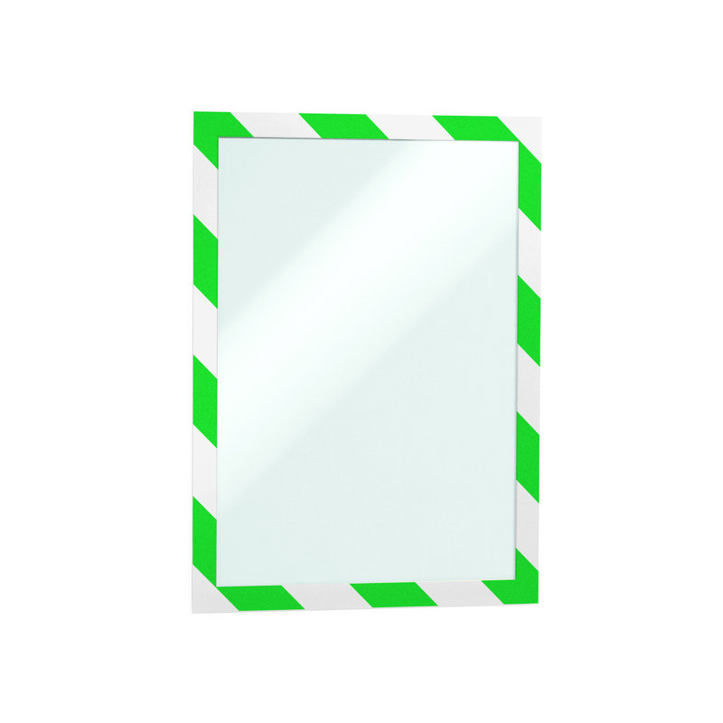 Porte-affiche magnétique Duraframe durable de format lettre vert / blanc