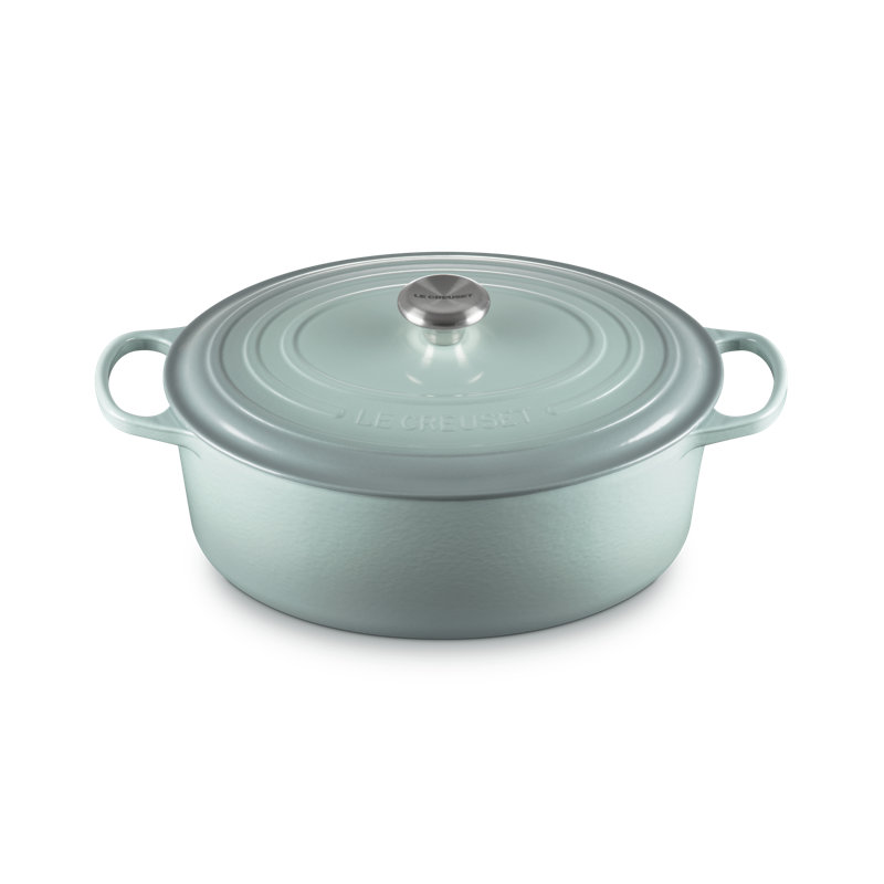 Le Creuset Signature Cast Iron Oval Oven 8 Qt, Sea Salt