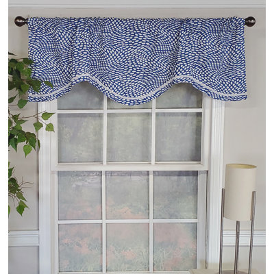 Rozele Cotton Blend Abstract Scalloped Window Valance