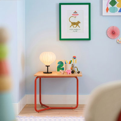 Nimbus 9" Modern LED Dimmable Table Lamp With Balloon Resin Fabric Shade