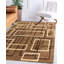 Tapis brun à motif abstrait Jep