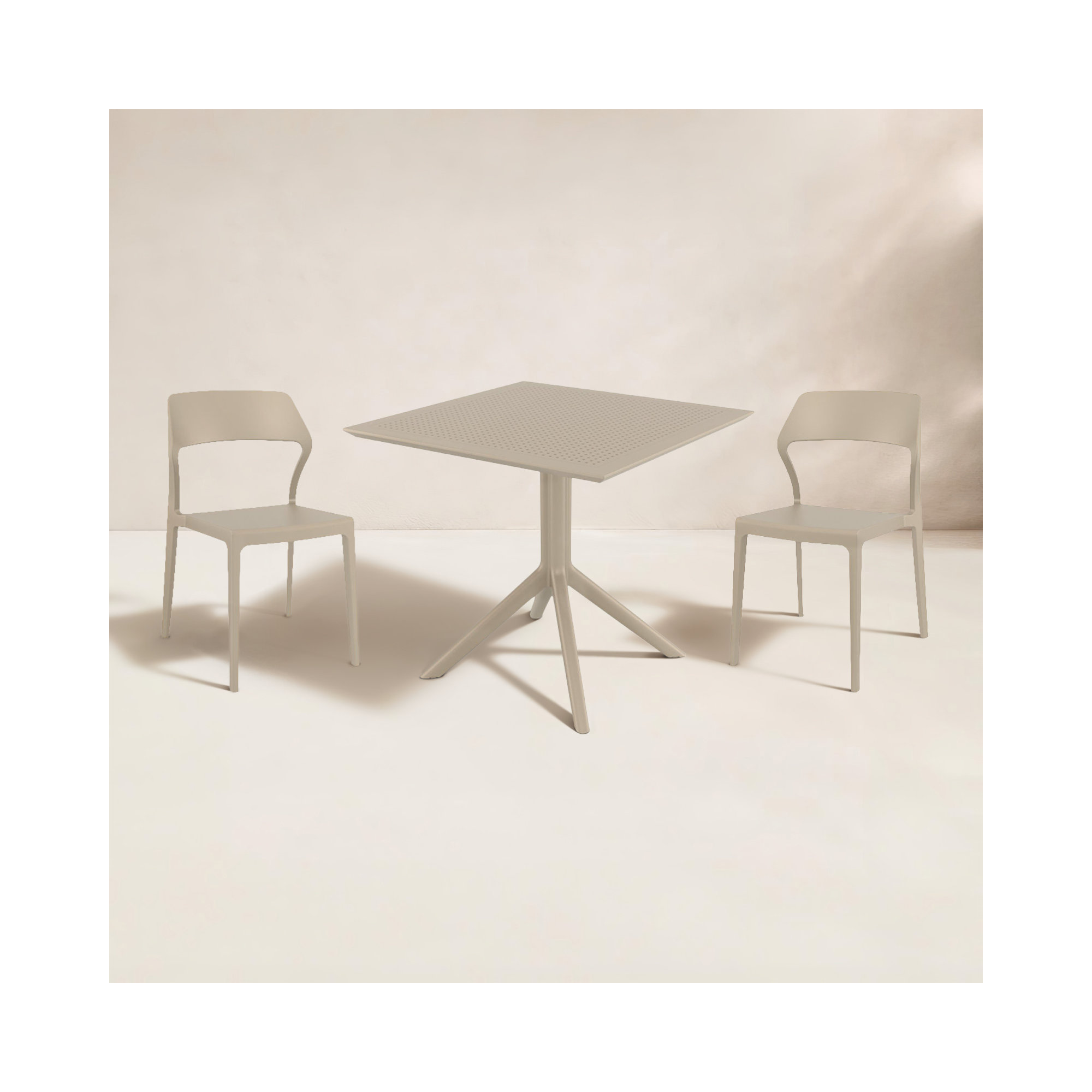 Farrah Square 2 - Person Bistro Set, Taupe