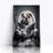 Bulldog Sat On Toilet Reading Newspaper - Wrapped Canvas Print