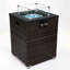 Table de foyer d'extérieur au propane en osier H 28,70 po x l 21,70 po Ertugrul