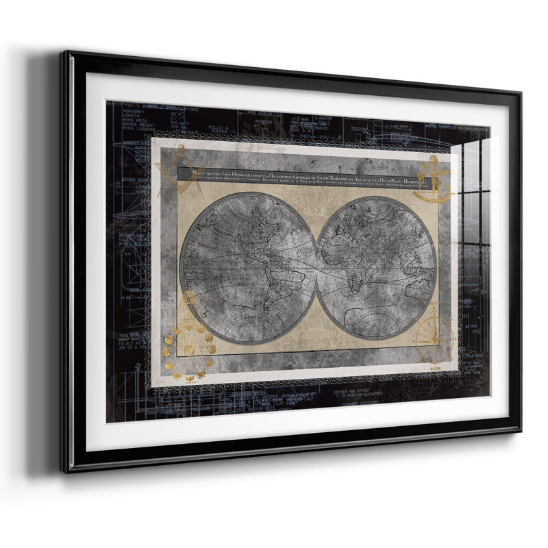 Night World Blueprint, Noir, H 15 po x l 21 po x P 1,5 po