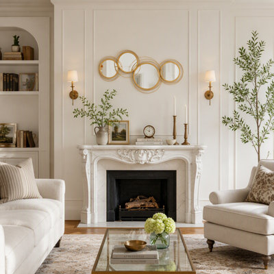 Modern Multi-Circle Wall Mirror with Overlapping Rings,Artistic Wall Mirror,Wall Mirror,Art Mirror(Only Wall Mirror)