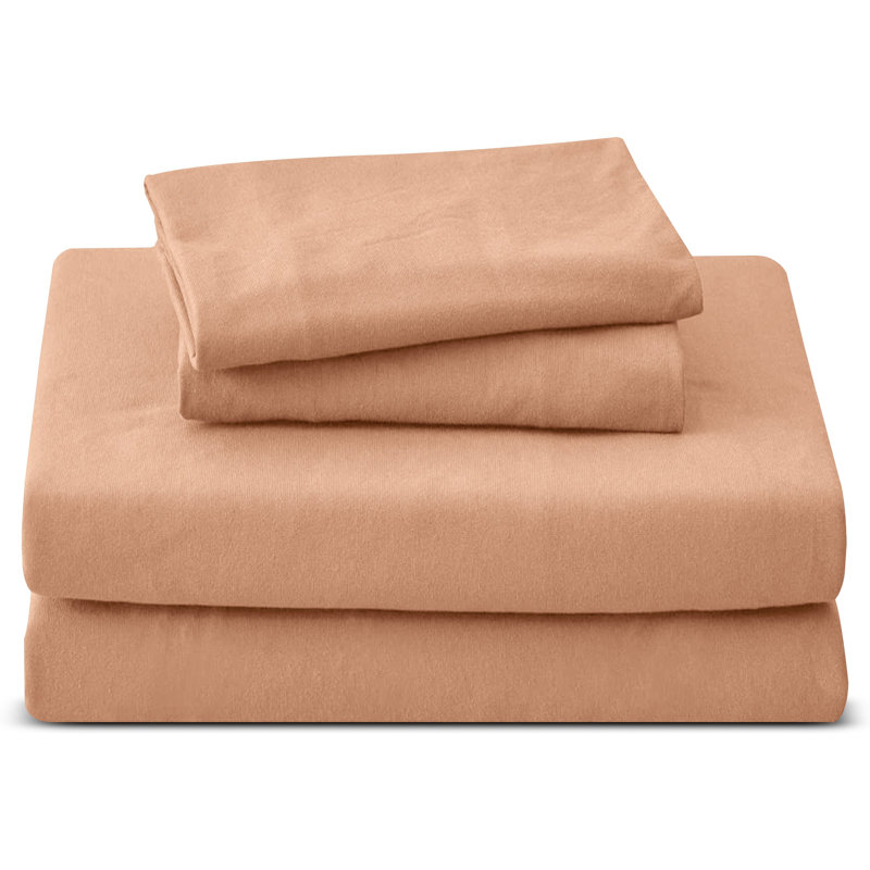 Luxury 4-Piece Microfiber Duvet Cover Complete Set, Single Duvet Cover + 2 Additional Pieces, Peach