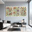 Plantes et fleurs, ensemble de 3 reproductions d'art sur toile-2051212842