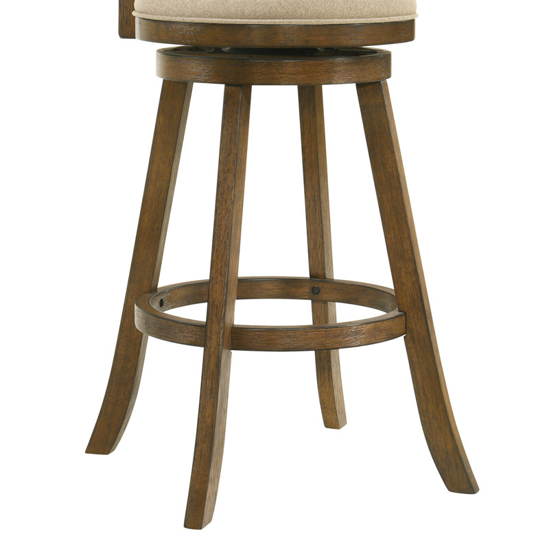 Tabouret de bar pivotant en bois Kodi, Beige, 1, Tabouret de bar (siège d'une hauteur de 30 po)