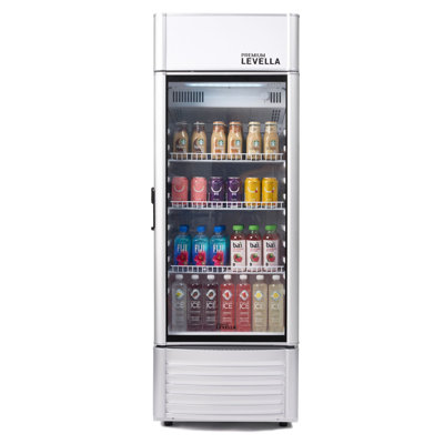 6.5 Cu. Ft. Commercial Upright Display Refrigerator Glass Door Beverage Cooler In Silver