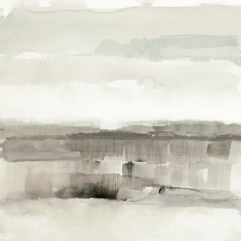 Influence of Line and Color Neutral Crop' by Mike Schick - Painting Print, Black Floater Framed, 81 cm H x 122 cm W