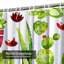 Rideau de douche vert imperméable, rideaux de douche pour la salle de bain avec 12 crochets-129999828