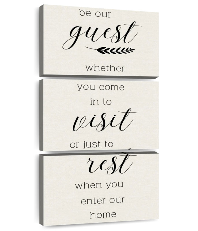 Be Our Guest Wall Sign, 62" H x 30" W
