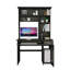 Bureau bahut Compu 180, tablettes multiples, plateau à clavier rétractable, panneau de porte pour unité centrale, tiroir-2126627298