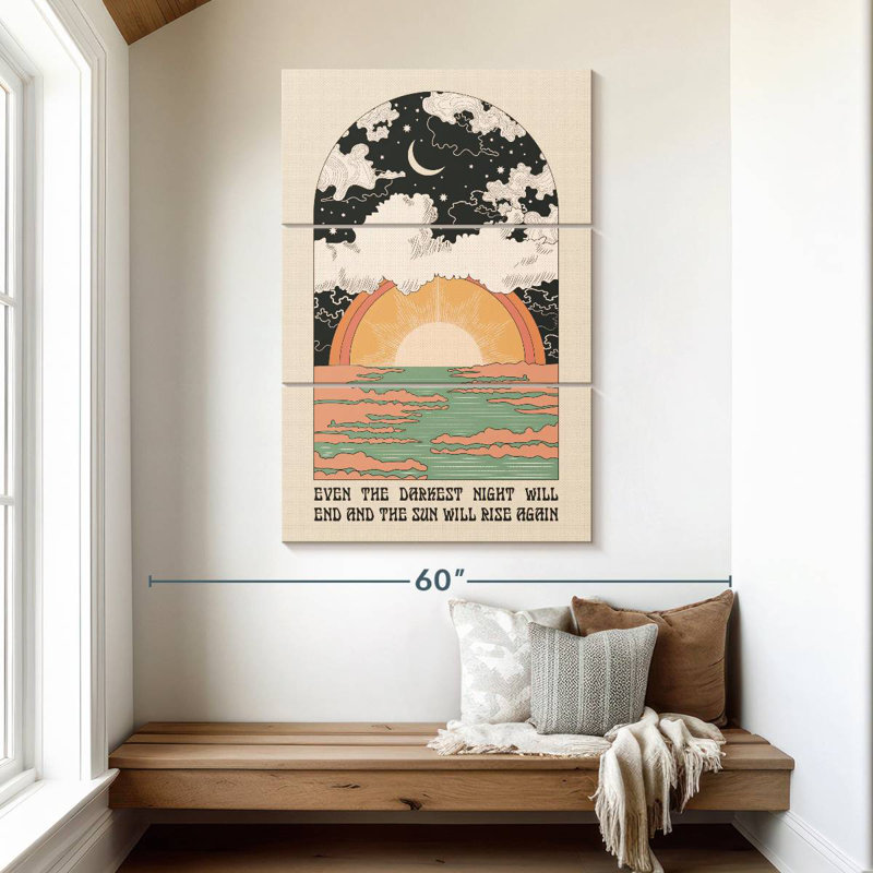 Tergel The Sun Will Rise, 50" H x 32" W