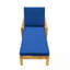 Chaise longue d'extérieur à dossier réglable en bois avec coussin moelleux-197281997