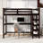 Arris Solid Wood Loft Bed with Bookcase by Harriet Bee-140602793-140602795