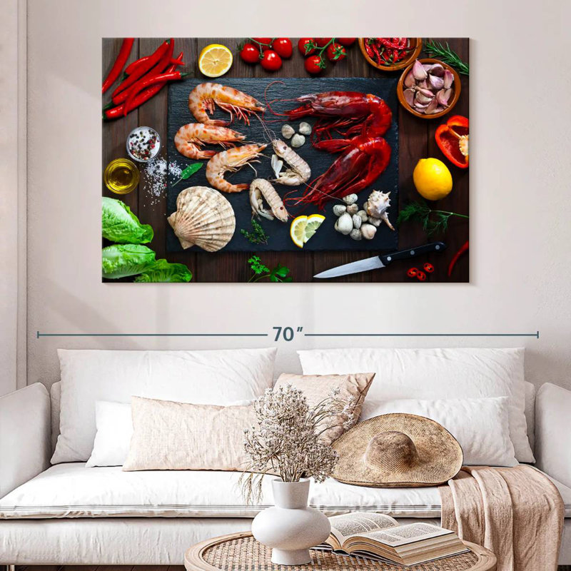 Yarlin Cooking Seafood, 24" H x 36" W