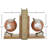 Wood Globe Decorative Brown Bookends Set