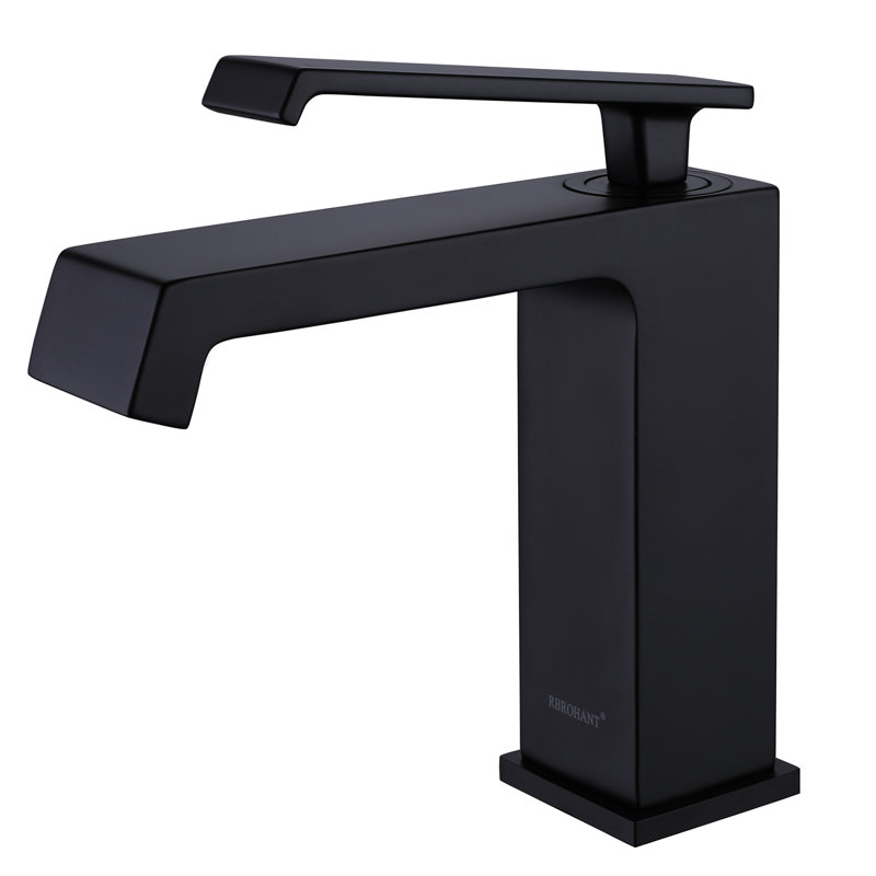 Robinet de salle de bain à un trou, Noir mat