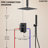 10" High Pressure Rainfall Shower System, Ceiling Mount Shower Faucet Set with Handheld Spray-75826451