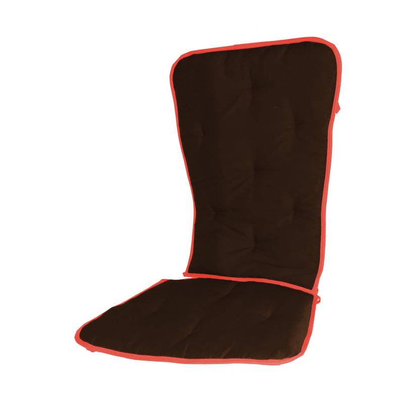 Coussin de siège/dossier à deux tons Uni, Brun / Orange