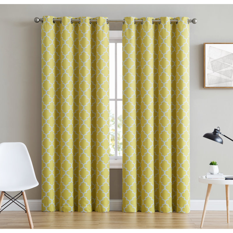 Alexuis Blackout Curtain Pair, 52" W x 72" L, Dusty Blue