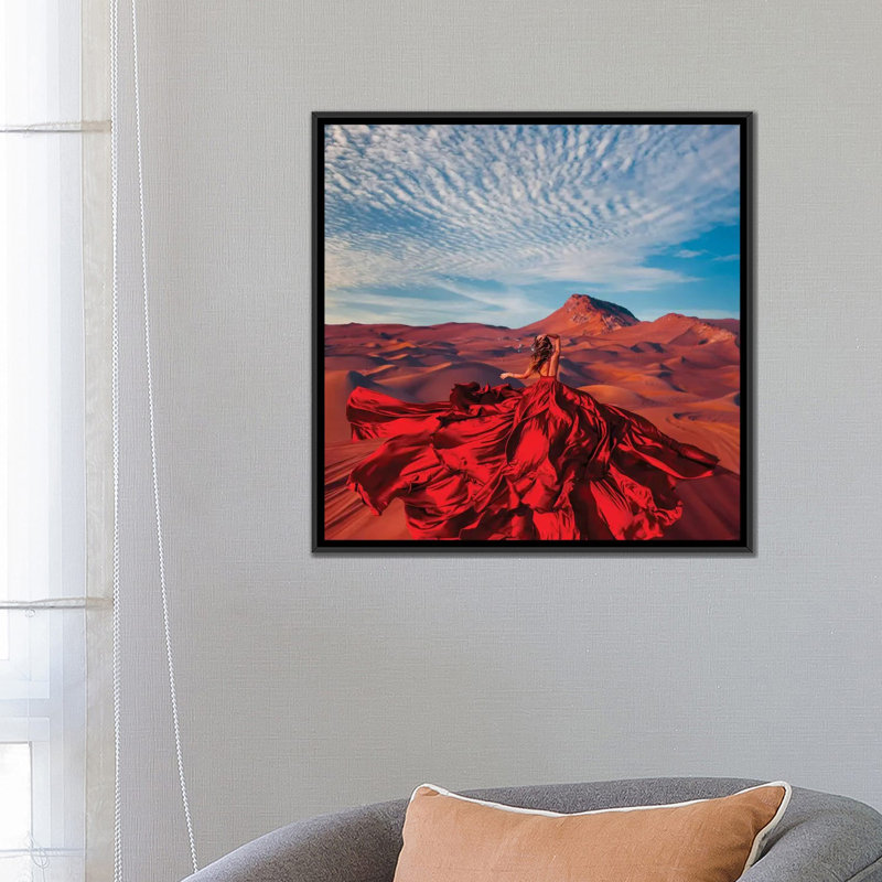 « Bud of the Desert » par Hobopeeba-reproduction de photo, Pas de tapis, H 26 po x l 26 po x P 1,5 po, Toile avec cadre noir