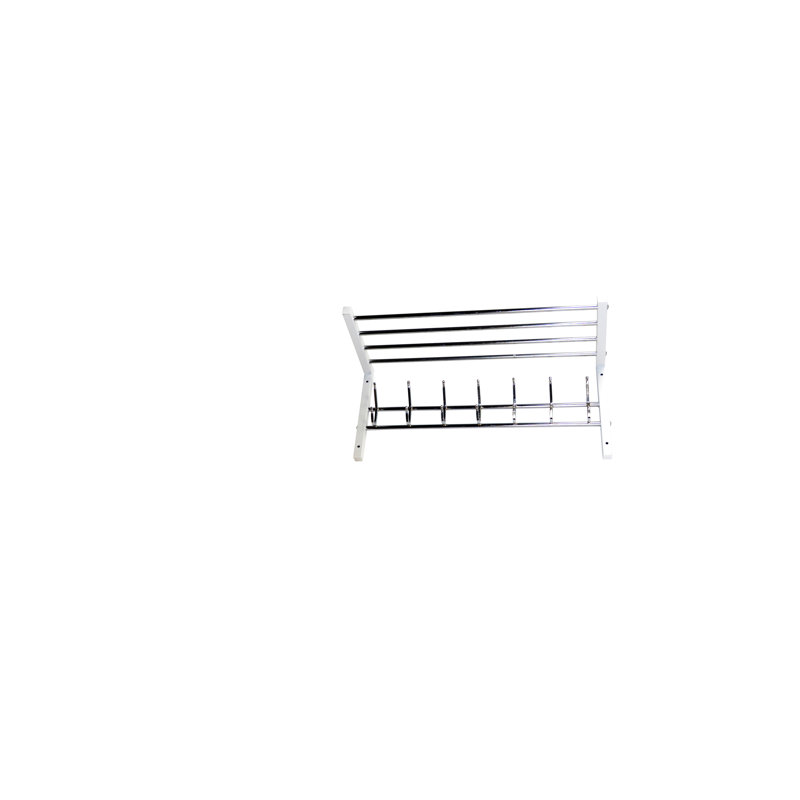 Tannenbaum Metal Wall 7 - Hook Wall Mounted Coat Rack, White