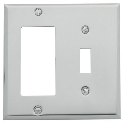 2-Gang Toggle Light Switch/Rocker Combination Wall Plate